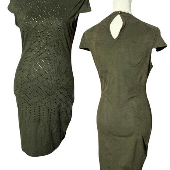 Windsor Jeweled Short Forest Green Dress Medium *read description* - Picture 2 of 8